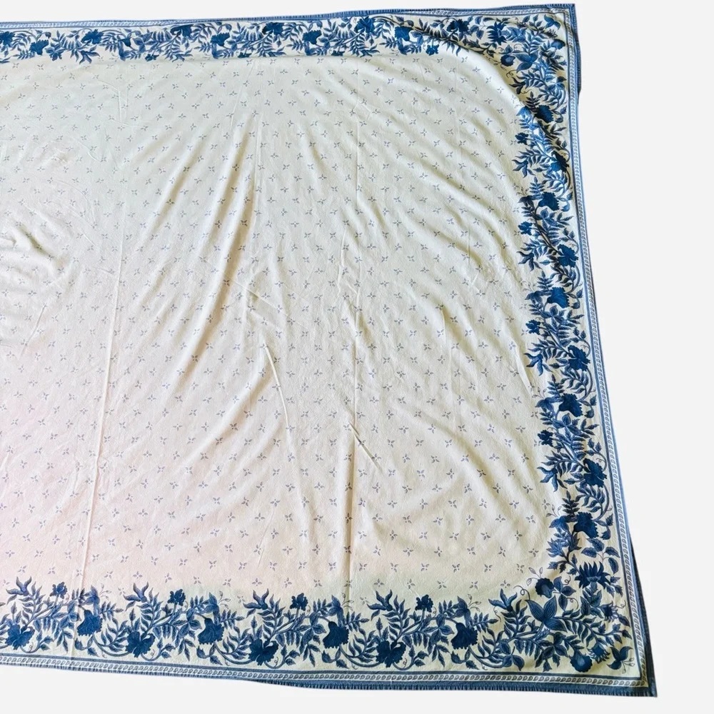 Williams Sonoma Blue Provence Tablecloth 58x80" & 12 Matching Napkins Set - Picture 6 of 9